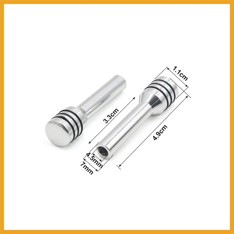Partuto 4 Pcs M4 Thread Silver Tone Metal Front Rear Door Lock Knob Cover for Car Interior Durable Material Replacement - Image 3